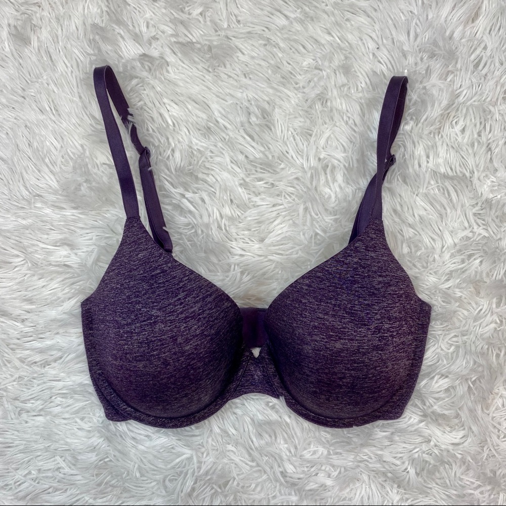 Victoria Secret Uplift Semi Demi Purple Bra 32DD